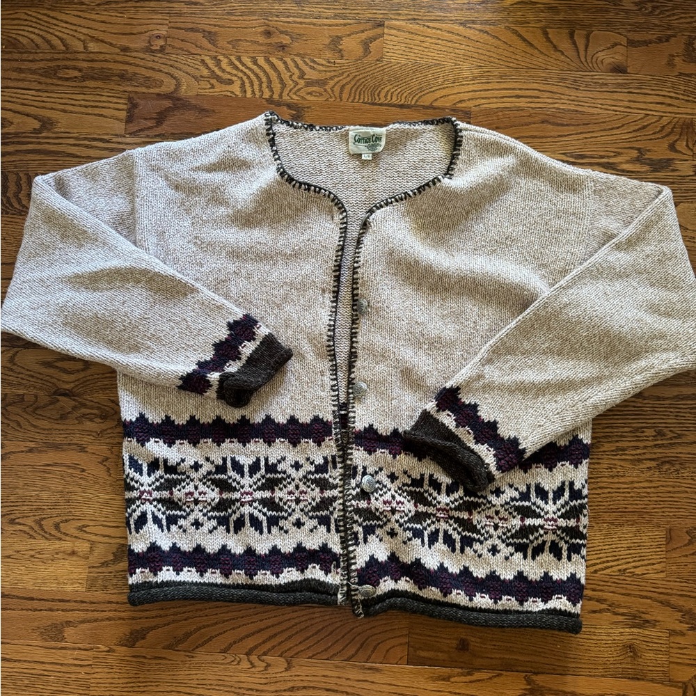 Cozy Nordic Patterned Cardigan